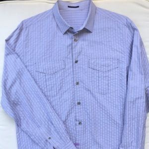 Elie Tahari Lilac/Gray Pin Stripe Button Down.